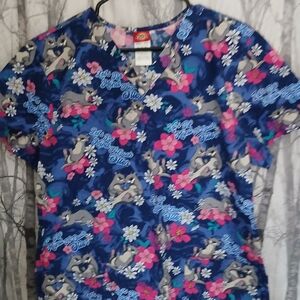 Dickies Blue Floral Print Women's Top